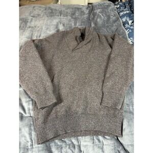 KAIRANGA Knitwear Mens Shawl Collar Sweater  Wool  Nylon Made New Zealand SZ L